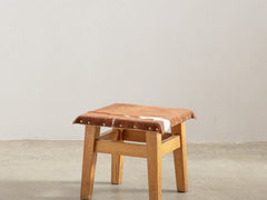 1950s Timber and Cow Hide Stool 04