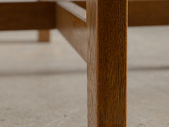 1960s Round Timber and Metal Coffee Table