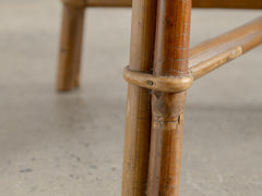 1960s Ceramic Tiled Cane Coffee Table by Audoux Minet & Chassin