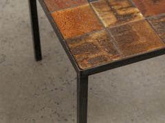 1960s Ceramic & Iron Coffee Table