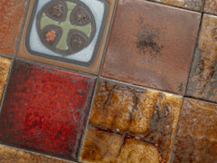 1960s Ceramic & Iron Coffee Table