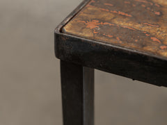 1960s Ceramic & Iron Coffee Table