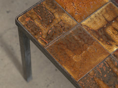 1960s Ceramic & Iron Coffee Table
