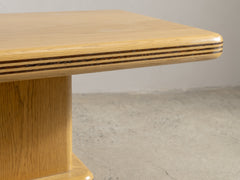 1980s Wooden Pedestal Coffee Table