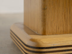 1980s Wooden Pedestal Coffee Table