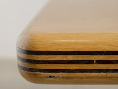 1980s Wooden Pedestal Coffee Table