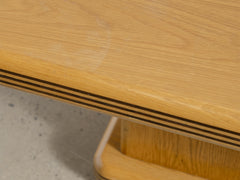 1980s Wooden Pedestal Coffee Table