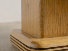 1980s Wooden Pedestal Coffee Table