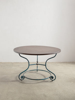1950s Round Metal Garden Table