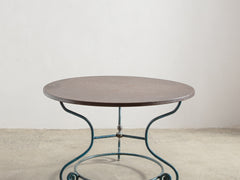 1950s Round Metal Garden Table