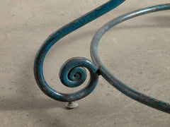 1950s Round Metal Garden Table