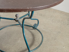 1950s Round Metal Garden Table