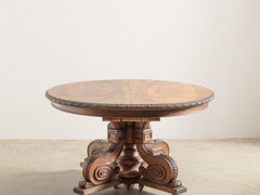 1920s Large Oval Oak Table