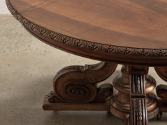1920s Large Oval Oak Table