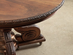 1920s Large Oval Oak Table