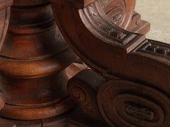 1920s Large Oval Oak Table