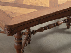 1890s Large Oak Dining Table with Extendable Leafs