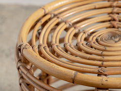 1960s Tito Agnoli for Bonacina Rattan Stool