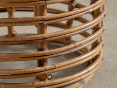 1960s Tito Agnoli for Bonacina Rattan Stool