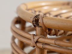 1960s Tito Agnoli for Bonacina Rattan Stool