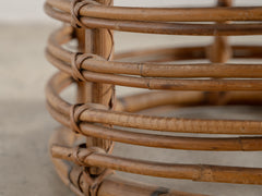 1960s Tito Agnoli for Bonacina Rattan Stool