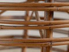 1960s Tito Agnoli for Bonacina Rattan Stool