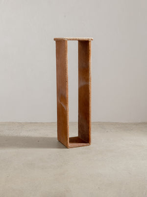 1930s Artisan Hide-Covered Timber Column 02