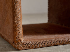 1930s Artisan Hide-Covered Timber Column 02