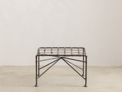 1960s Curved Wrought Iron Stool