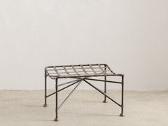 1960s Curved Wrought Iron Stool