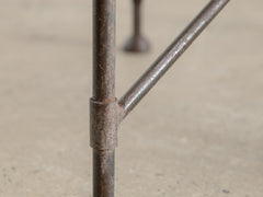 1960s Curved Wrought Iron Stool