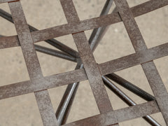 1960s Curved Wrought Iron Stool