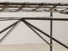 1960s Curved Wrought Iron Stool