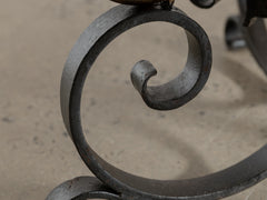 1960s Iron Coffee Table 02 with Grey Carrara Marble