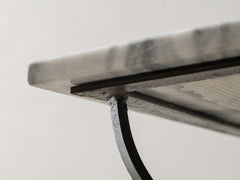 1960s Iron Coffee Table 02 with Grey Carrara Marble