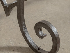 1960s Iron Console 03 with Honed Bosco Marble