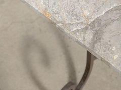1960s Iron Console 03 with Honed Bosco Marble