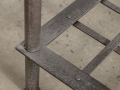 1960s Iron Side Table 07 with Carrara Marble