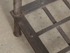 1960s Iron Side Table 08 with Carrara Marble