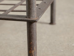1960s Iron Side Table 08 with Carrara Marble