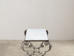 1960s Iron Coffee Table 09 with Bianco Carrara Marble