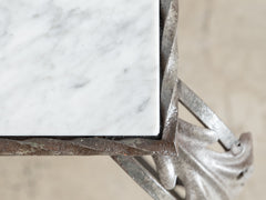 1960s Iron Coffee Table 09 with Bianco Carrara Marble