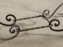1960s Iron Coffee Table 09 with Bianco Carrara Marble