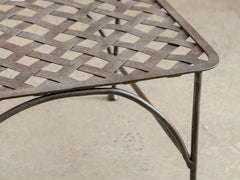 1960s Lattice Iron Side Table 10