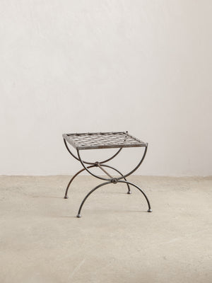 1960s Lattice Iron Side Table 11