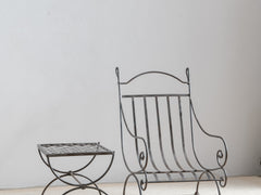 1960s Lattice Iron Side Table 12