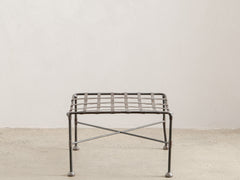 1960s Curved Lattice Iron Stool 02