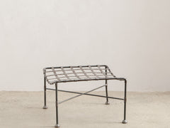 1960s Curved Lattice Iron Stool 02