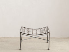1960s Curved Lattice Iron Stool 02