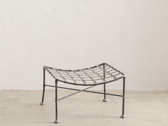 1960s Curved Lattice Iron Stool 02